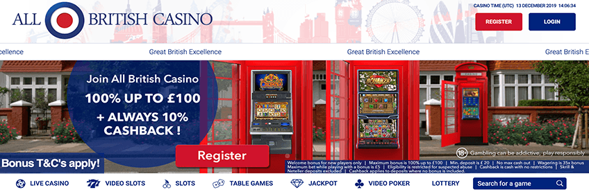 All British Casino Bonus