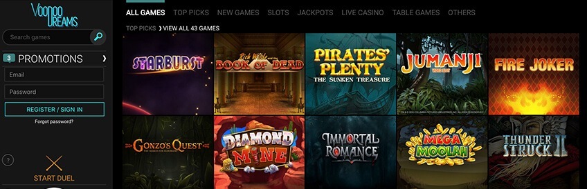 VoodooDreams Casino Bonus